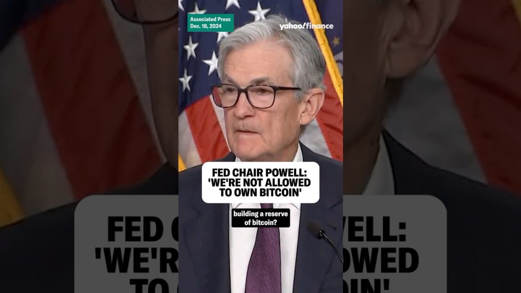 Fed Chair Powell: ‘We’re not allowed to own bitcoin’ #shorts