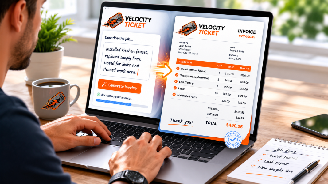 Velocity Ticket Debuts As The AI-Powered Invoicing Tool Every Service Business Needs in 2026